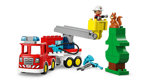 10473 Duplo Fire Truck with Hose and Firefighter - 5