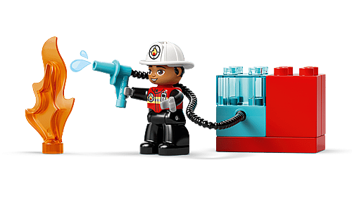 10473 Duplo Fire Truck with Hose and Firefighter - 7
