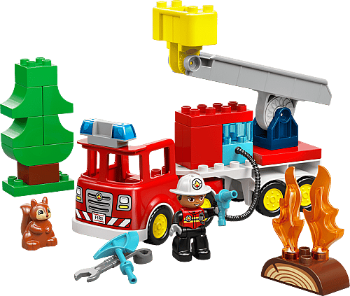 10473 Duplo Fire Truck with Hose and Firefighter - 4