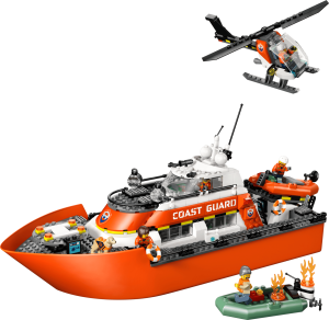 60504 City Coast Guard Rescue Boat & Helicopter - 4