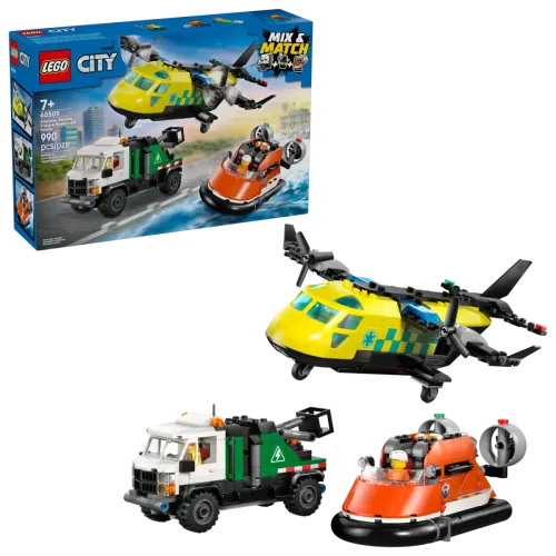 60505 City Airplane, Service Truck & Hovercraft Remix - 1