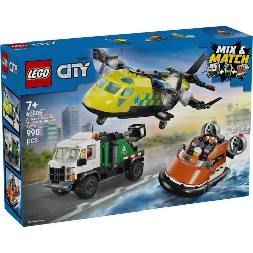 60505 City Airplane, Service Truck & Hovercraft Remix - 2