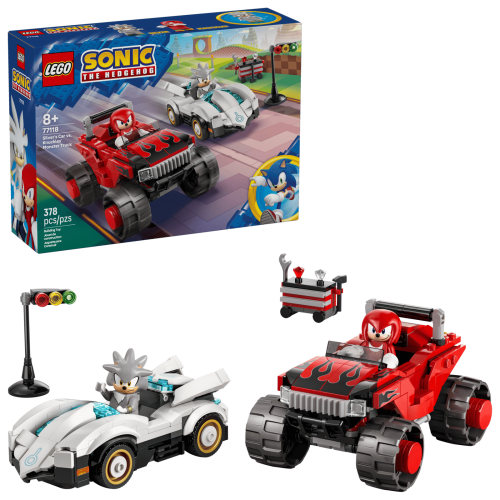 77118 Sonic the hedgehog Silver's Car vs. Knuckles' Monster Truck - 1