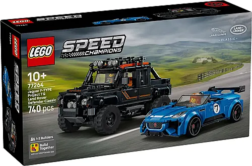 77264 Speed champions Jaguar Project 7 & Land Rover Defender - 2