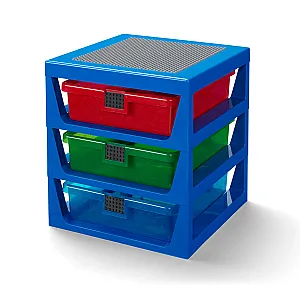 40950002 LEGO 3-Drawer Storage Rack System Blue 1Pcs - 2