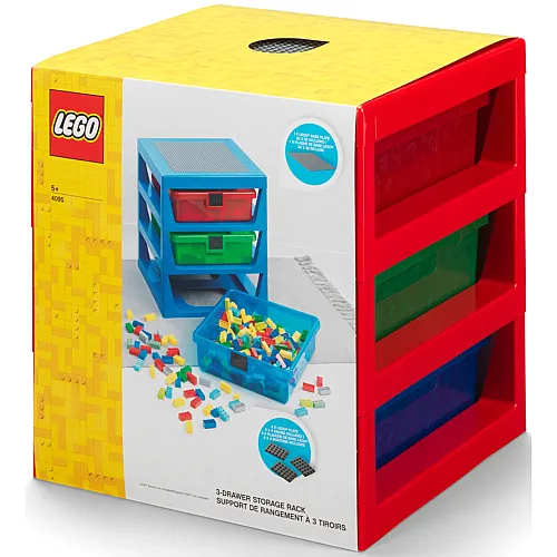 40950001 LEGO 3-Drawer Storage Rack System Red 1 Pcs - 1