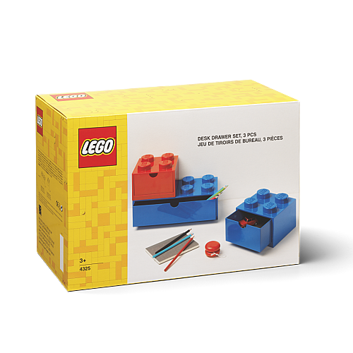 43250800 LEGO Desk Drawer Set of 3 Pcs Blue Red - 1