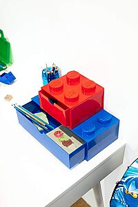 43250800 LEGO Desk Drawer Set of 3 Pcs Blue Red - 3