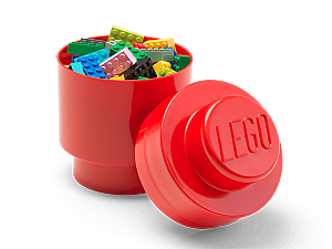 40301730 LEGO Storage Brick 1 Round Red - 2