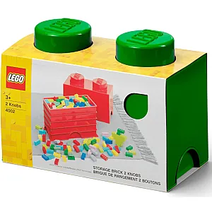 40021734 LEGO Storage Brick 2 Dark Green - 1