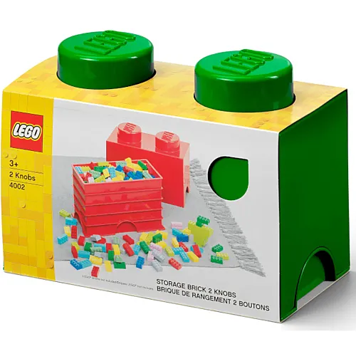 40021734 LEGO Storage Brick 2 Dark Green - 1