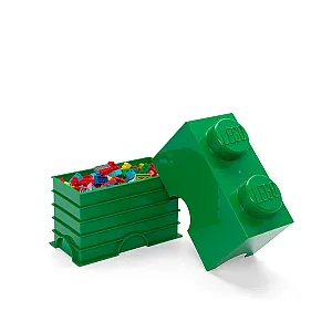 40021734 LEGO Storage Brick 2 Dark Green - 2
