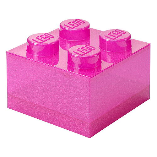 40090801 LEGO Storage Brick 4 Top Lid Glitter Medium Violet - 2