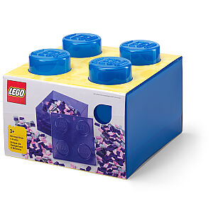 40090805 LEGO Storage Brick 4 Top Lid Translucent Blue - 1