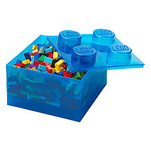 40090805 LEGO Storage Brick 4 Top Lid Translucent Blue - 2