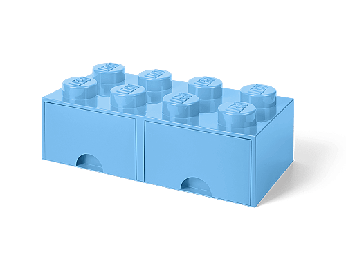 40041736 LEGO Storage Brick 8 Light Blue - 2