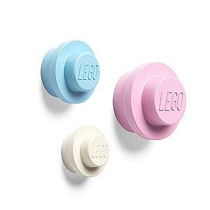 40161736 LEGO Wall Hanger Set White/LBlue/Pink - 2