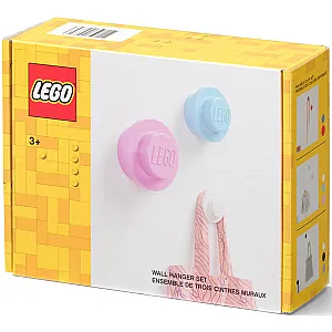 40161736 LEGO Wall Hanger Set White/LBlue/Pink - 1