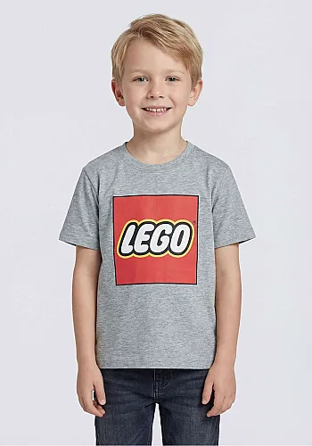 LWTANO 631 - T-SHIRT S/S 912 • Grey Melange - 1